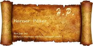 Herner Péter névjegykártya