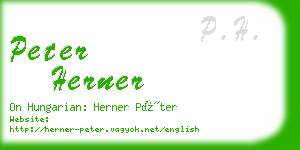 peter herner business card